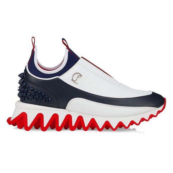 Christian Louboutin SHARKYLOUB SP Spikes Flat Leather Sneakers Shoes Mens main image 6